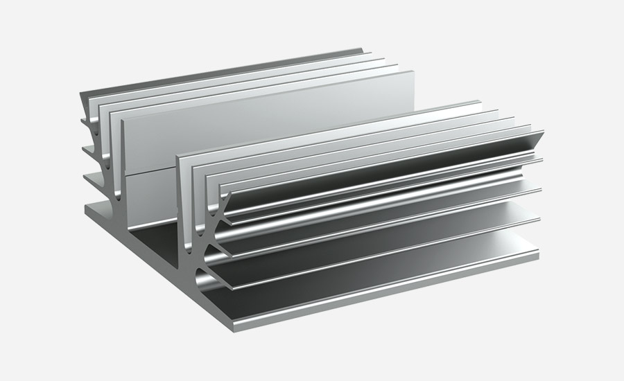 Heatsink for convection cooling made of extruded profiles - Firma Daub