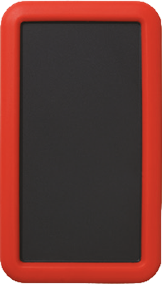 Dark gray / Red